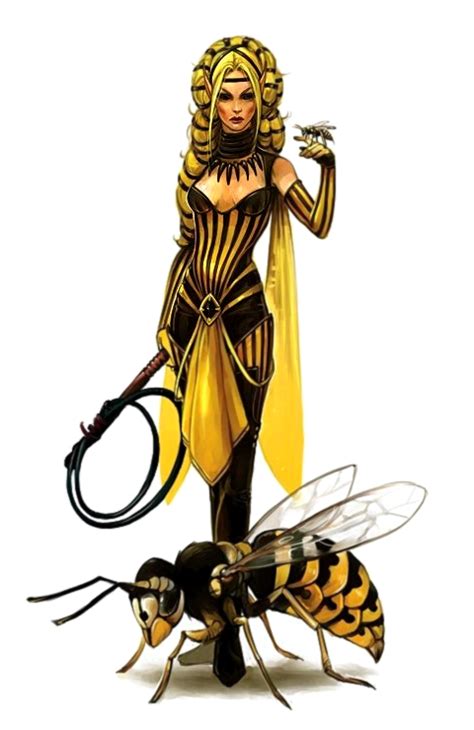 Female Elf Cleric of Calistria with Giant Wasp Familiar - Pathfinder ...