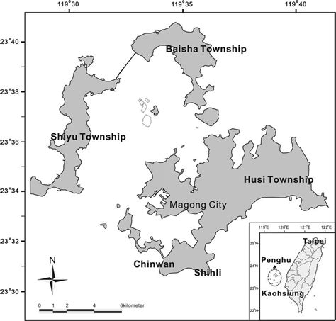 Location of the Penghu archipelago and Chinwan. | Download Scientific ...