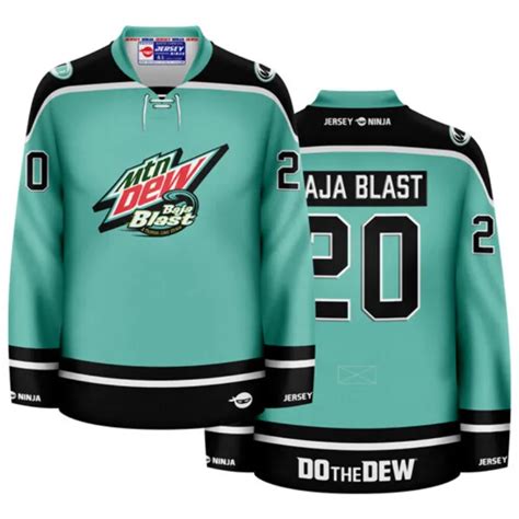 MOUNTAIN DEW BAJA Blast Teal Hockey Jersey $144.95 - PicClick