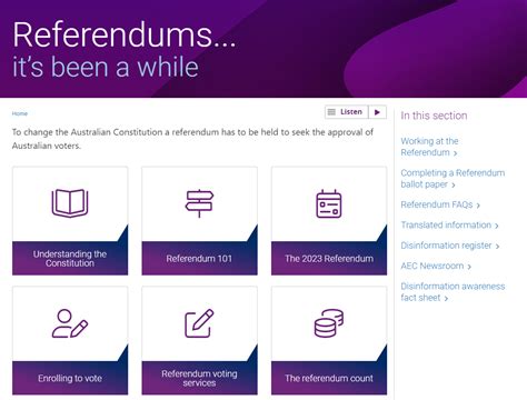 Referendums: it’s been a while... AEC launches information campaign - Australian Electoral ...