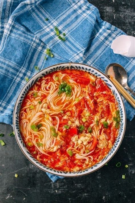 10-Minute Tomato Egg Drop Noodle Soup - The Woks of Life