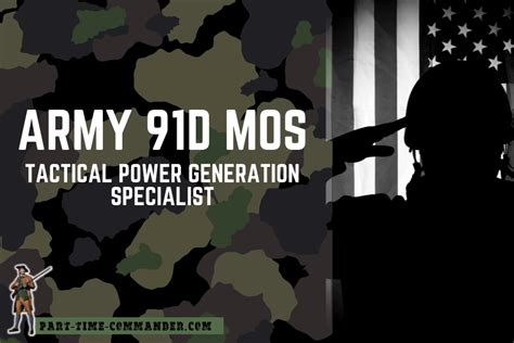 Army 91D MOS: Tactical Power Generation Specialist