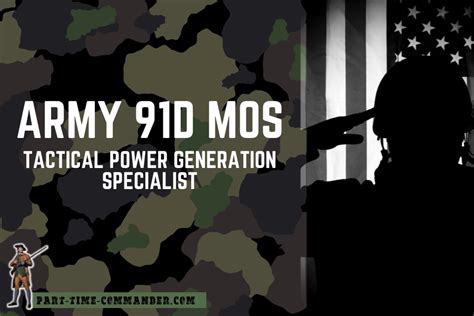 Army 91D MOS: Tactical Power Generation Specialist