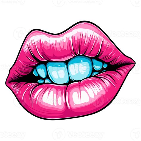 Beautiful female lips in pink lipstick hand sketch illustration ...