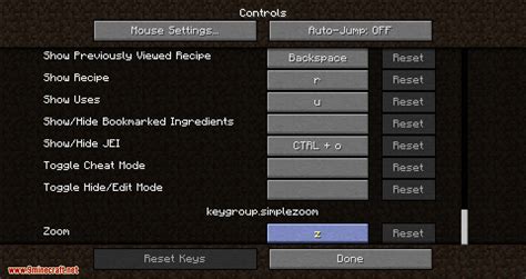 SimpleZoom Mod 1.16.5, 1.15.2 (Zoom in Your Screen) - 9Minecraft.Net