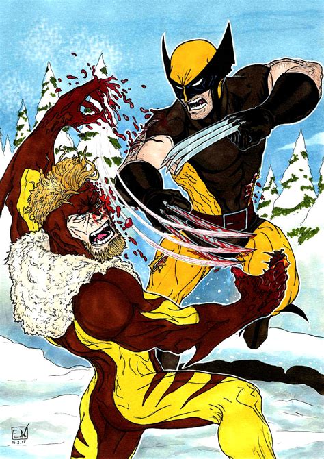 Wolverine vs Sabretooth by Nordtoemme on DeviantArt