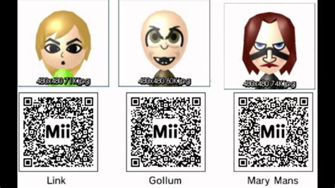 Mii QR Codes for 3DS Download all these Miis by simply Scanning – YouTube