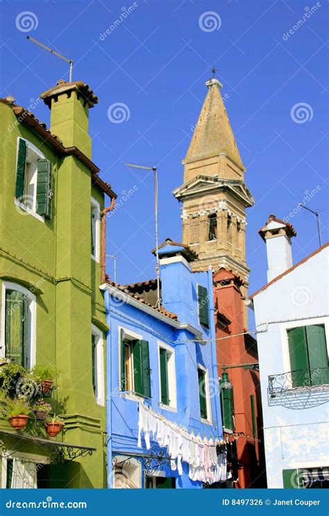 Brightly painted houses stock photo. Image of houses, blue - 8497326