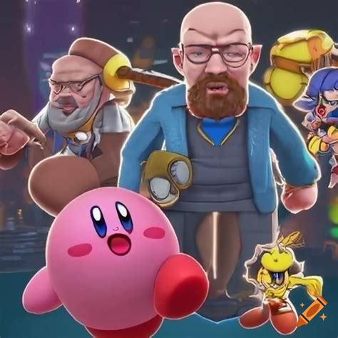 Kirby star allies and breaking bad crossover on Craiyon