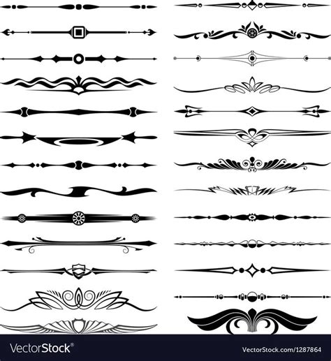 Text dividers set Royalty Free Vector Image - VectorStock | Text ...