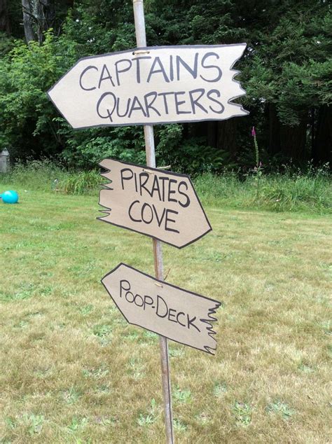 Party signs for Pirate party. Cardboard and a sharpie | Pirate party ...