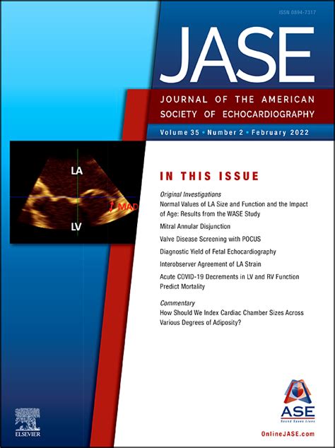 Journal of the American Society of Echocardiography | Elsevier Pharma Solutions