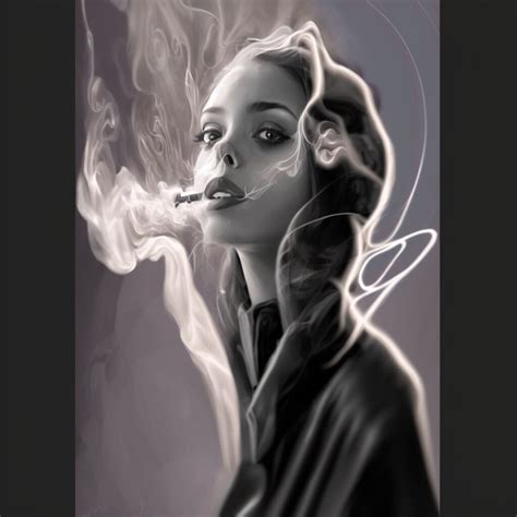 ArtStation - Ai version smoking girl