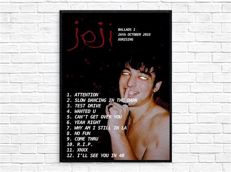 Joji Ballads 1 Album Poster - Etsy UK