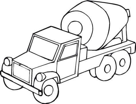 Cement Mixer Truck Printable Coloring Page | eColoringPage.com ...