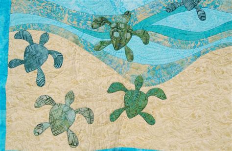 Sea Turtle Quilt Pattern Turtle Quilt Quilts Sea Quilting Applique 2009 Patchwork Bluewater ...