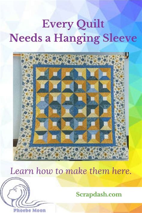 Attach a Hanging Sleeve to a Quilt ⋆ Phoebe Moon Quilt Tutorials | Moon quilt, Quilt tutorials ...