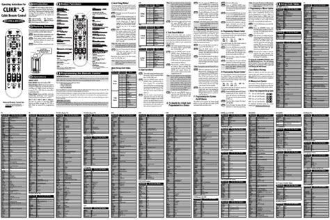 Spectrum Remote Manual and Codes | Remote Control | Videocassette Recorder