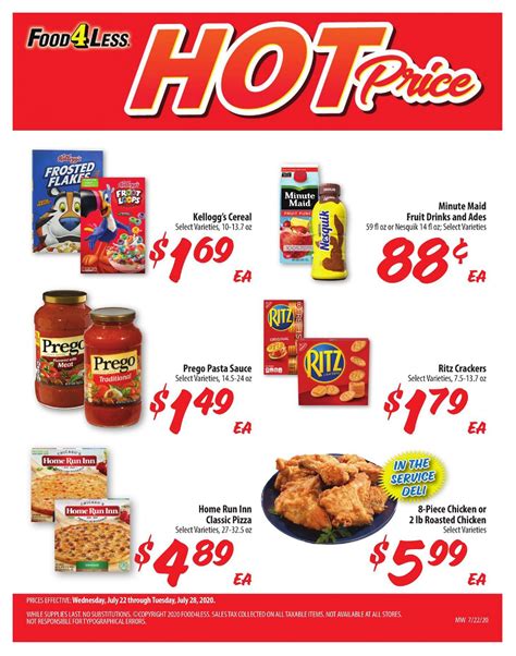 Food 4 Less Weekly ad Jul 22 - Jul 28, 2020 Sneak Peek Preview | Food, Weekly ads, Ritz crackers