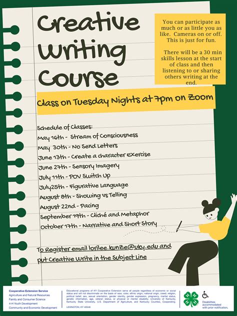 Creative Writing Course | Bullitt County Extension Office