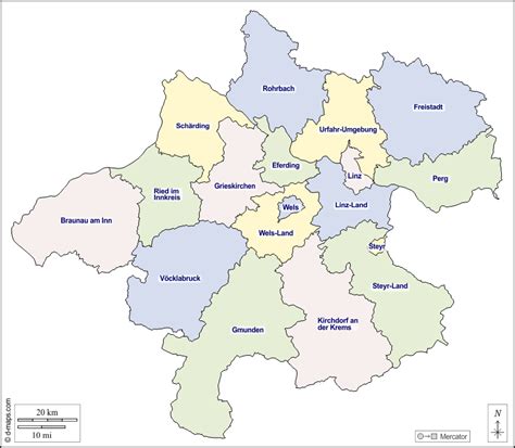 Oberösterreich Kostenlose Karten, kostenlose stumme Karte, kostenlose ...