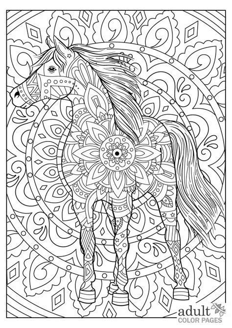 Free Printable Realistic Horse Coloring Pages for Adults