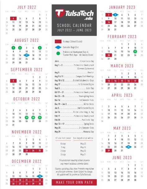 Tulsa Tech Calendar 2022 - Printable Word Searches