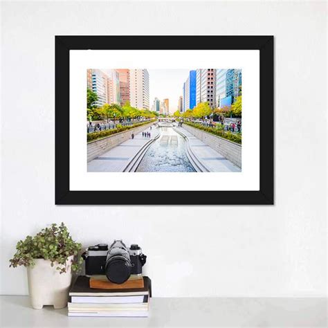 Cheonggyecheon Stream Canvas Wall Art - Tiaracle