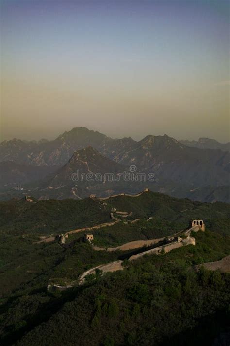 Great Wall of China at Sunrise Stock Image - Image of nature, asian ...