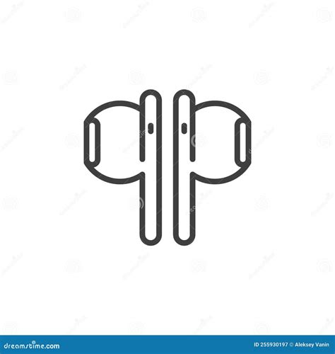 Earbuds line icon stock vector. Illustration of logo - 255930197