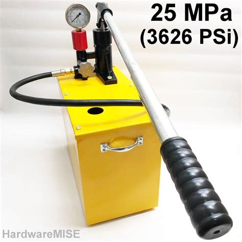 Hydraulic Pressure Test Pump 25MPa 3626psi 250KG/cm3 Manual Hydraulic Water Pump Pipeline Tester ...