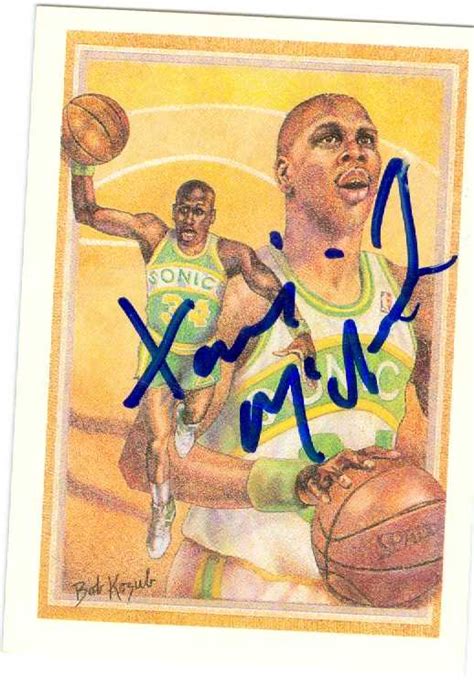 Xavier McDaniel autographed Basketball Card (Seattle Sonics) 1990 Hoops Art #379