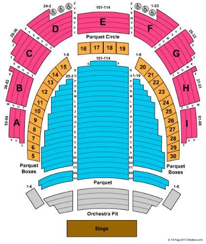 Academy of Music Seating Chart | Academy of Music | Philadelphia ...