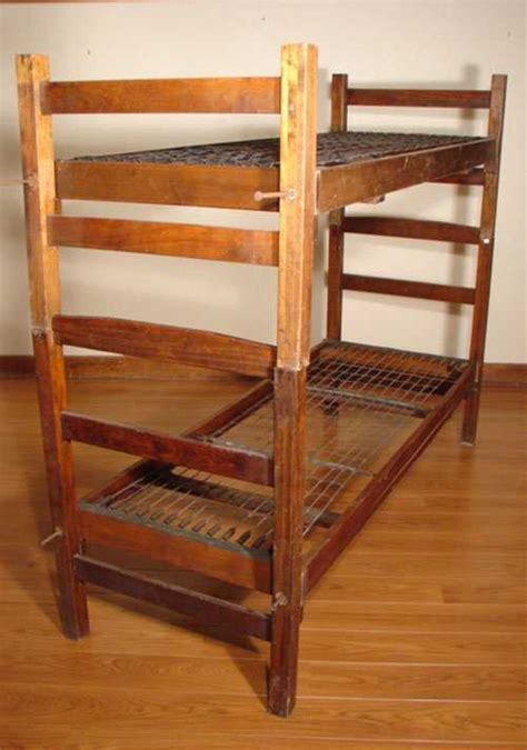 207: U.S. Military Bunk Beds, WWII. Made by Heywood Wak