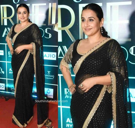 Vidya Balan in a black saree at Reel Awards 2023! – South India Fashion