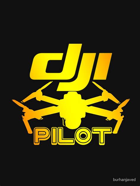 "DJI Pilot Drone Pilot Unique Design Golden Gradient Color Unisex T-shirt,mugs,pillows and more ...