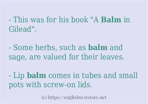 "balm" how to use? - EnglishTestStore Blog