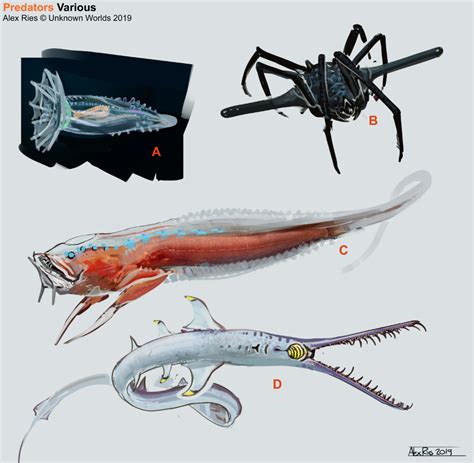 ArtStation - Subnautica: Below Zero Assorted Creatures, Alex Ries | Concept art, Alien concept ...