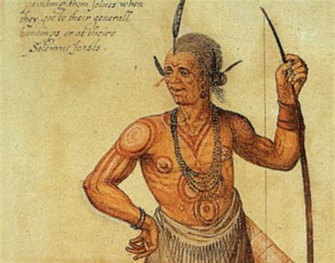 Watercolors of Algonquian Peoples in North Carolina, 1585 - Bill of Rights Institute