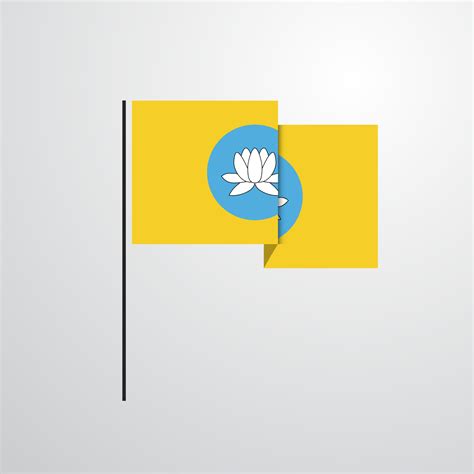 Kalmykia waving Flag design vector 14232959 Vector Art at Vecteezy