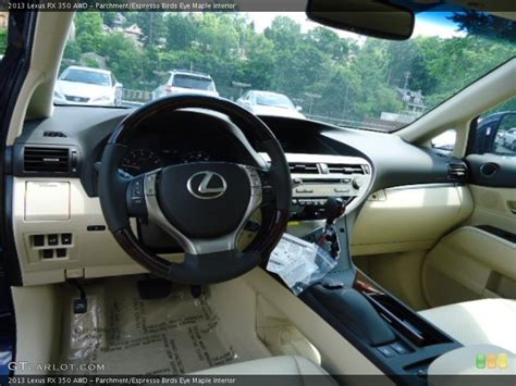 Parchment/Espresso Birds Eye Maple Interior Dashboard for the 2013 Lexus RX 350 AWD #65731036 ...