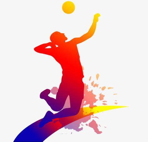 People Playing Volleyball, Volleyball Clipart, Ink Marks, Stain PNG ...