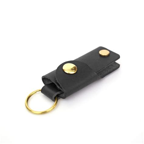 Leather Key Case - Black - Red Clouds Collective - Made in the USA