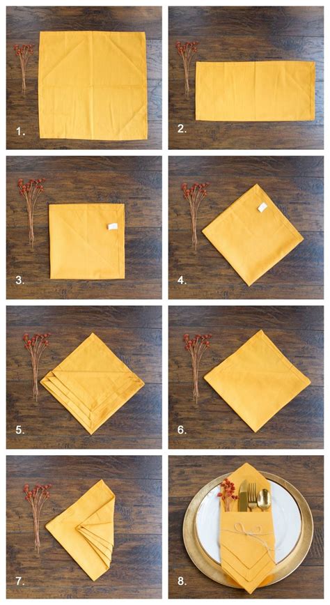 3 Pretty Ways to Fold Napkins for Your Fall Tablescape | Christmas ...