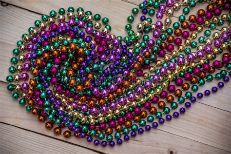 Mardi Gras Beads for New Orleans Celebration of Fat Tuesday Stock Photo ...