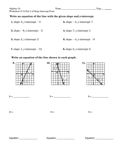 Slopes Of Parallel And Perpendicular Lines Worksheets Answer