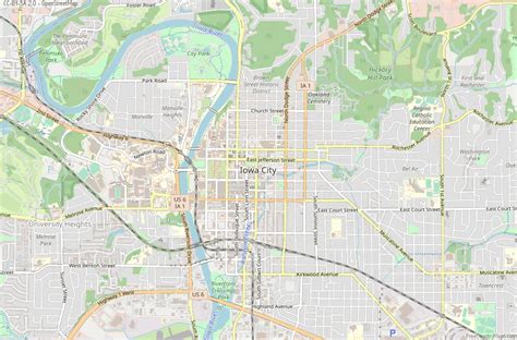 Iowa City Map United States Latitude & Longitude: Free Maps