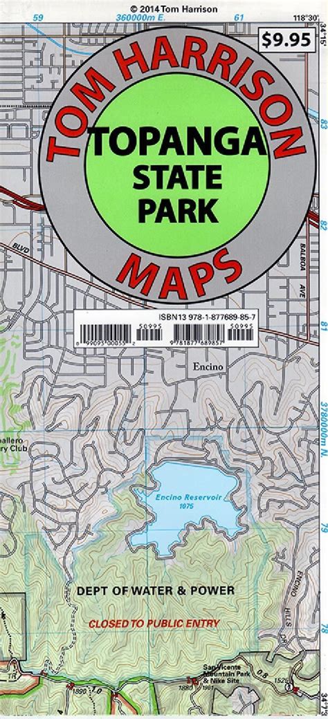 Tom Harrison Cartography Topanga State Park Map | REI Co-op | Topanga ...