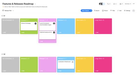 Features and releases roadmap template | monday.com