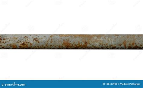 Old Metal Pipe Isolated on White Stock Image - Image of construction ...